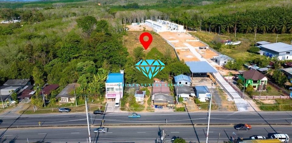 Land for sale on the main road, Paklok, Thalang, Phuket.