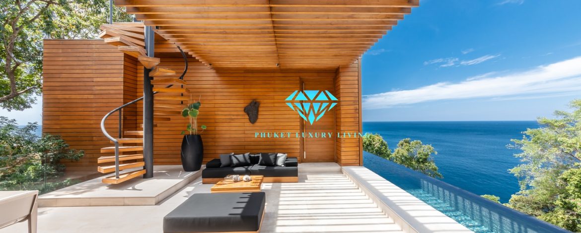 Panoramic Ocean Views 4 Bedrooms Pool Villa For sale in Kamala, Phuket.